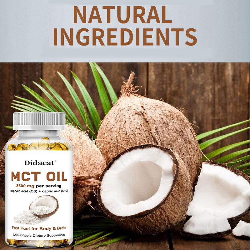 Mct Oil Coconut - Kapsul Minyak MCT Murni 3000mg, Suplemen