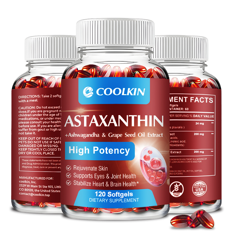 Mct Oil Coconut - Suplemen astrxanthin dengan minyak Grapeseed, ekstrak