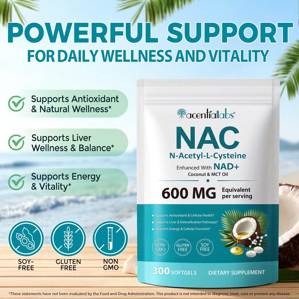NAC (N-Acetyl-L-Cysteine) Soft - Mct Oil Coconut ulasan dan harga
