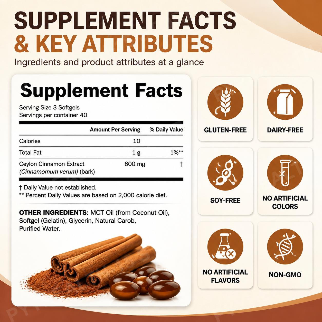 Ceylon Cinnamon dengan Minyak  - Mct Oil Coconut ulasan dan harga