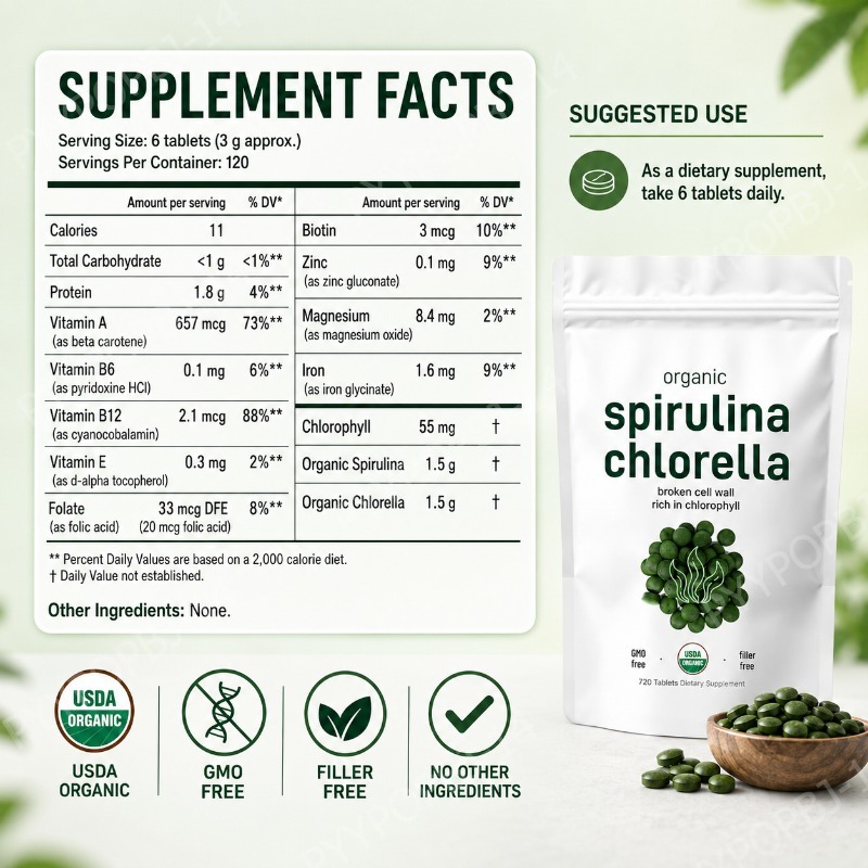 Tablet Spirulina Chlorella Org - Spirulina Tablet Organic ulasan dan harga