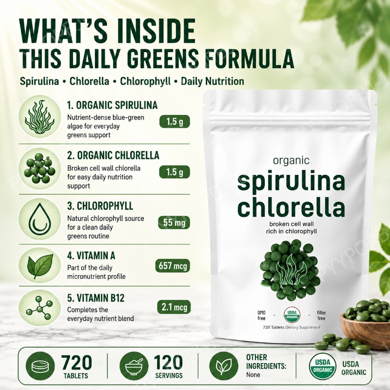 Tablet Spirulina Chlorella Org - Spirulina Tablet Organic ulasan dan harga