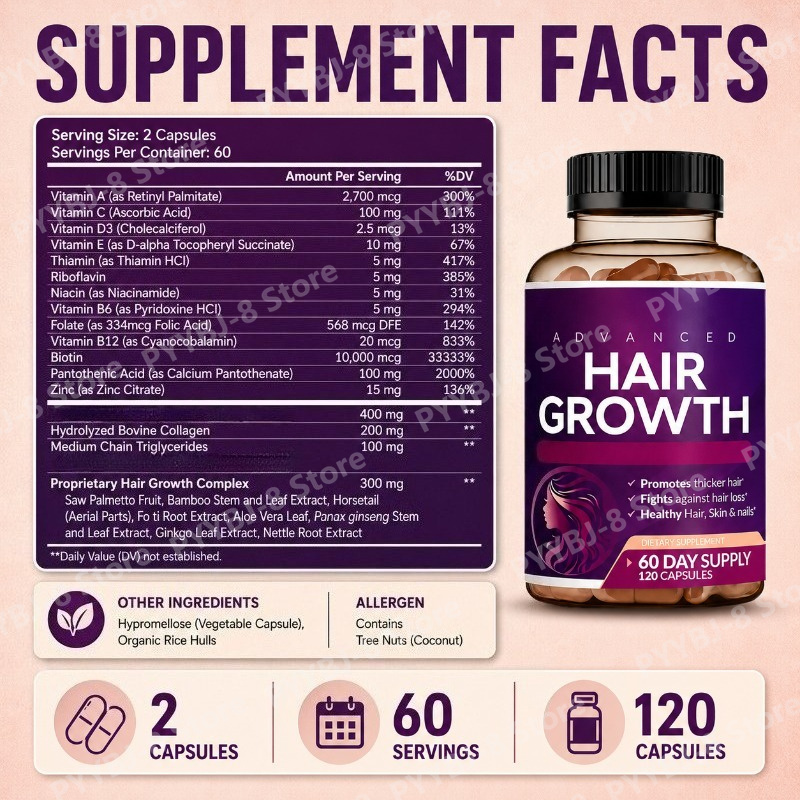 Kapsul Vitamin Rambut Wanita 1 - Biotin Hair Growth ulasan dan harga